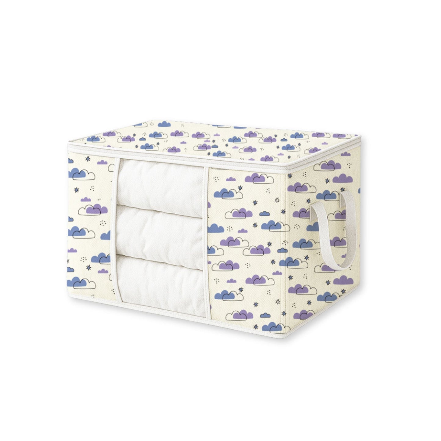 Qoolish Storage Bag - Dreamy Clouds Cool Blue Hues (Available in Pack of 3 and Pack of 5)