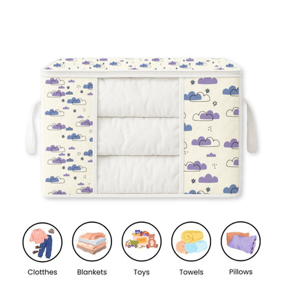 Qoolish Storage Bag - Dreamy Clouds Cool Blue Hues (Available in Pack of 3 and Pack of 5)