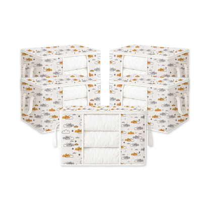 Qoolish Storage Bag - Dreamy Clouds Warm Neutral Hues (Available in Pack of 3 and Pack of 5)
