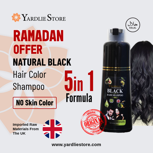Yardlie Natural Black Hair Color Shampoo UK Based Formula 200ml