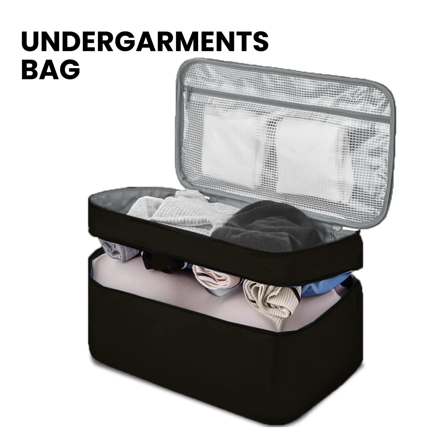 Undergarments Organizer Bag for Travel & Storage - Beige